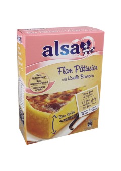 ALSA Préparation gâteau flan pâtissier à la vanille