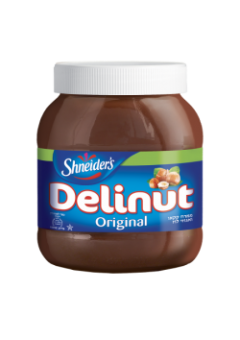 SHNEIDER: DELINUT PÂTE A TARTINER (FAMILY 7\50 GR) CHOCOLAT NOISETTES - GRAND FORMAT.