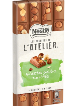 Nestlé recette atelier lait noisette entière torréfiée 185g