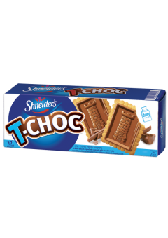 SHNEIDER'S: T-CHOC: BISCUITS ET TABLETTE DE CHOCOLAT AU LAIT