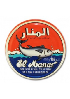 EL MANAR: THON ENTIER À L'HUILE D'OLIVE VIERGE, 160G