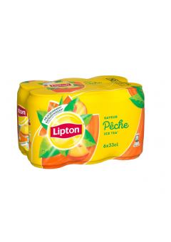LIPTON Ice Tea pêche boisson au thé glacé 6X33 cl